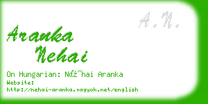 aranka nehai business card